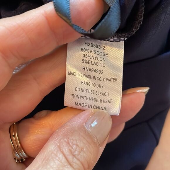 NWT Patrizia Luca Milano dark navy blue wide leg pants - Picture 7 of 8